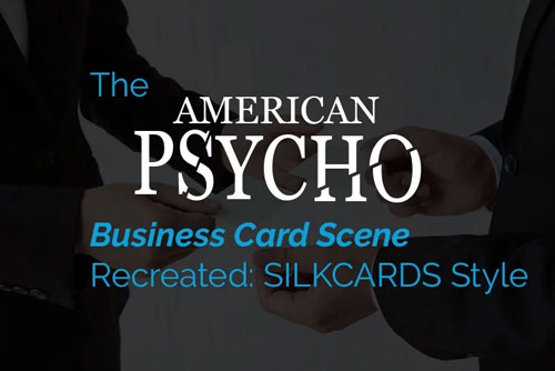 The American Psycho Business Card Scene Silkcards Style Silkcards Blogs