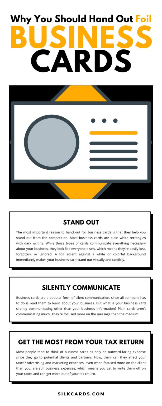 Why You Should Hand Out Foil Business Cards SilkCards Blog