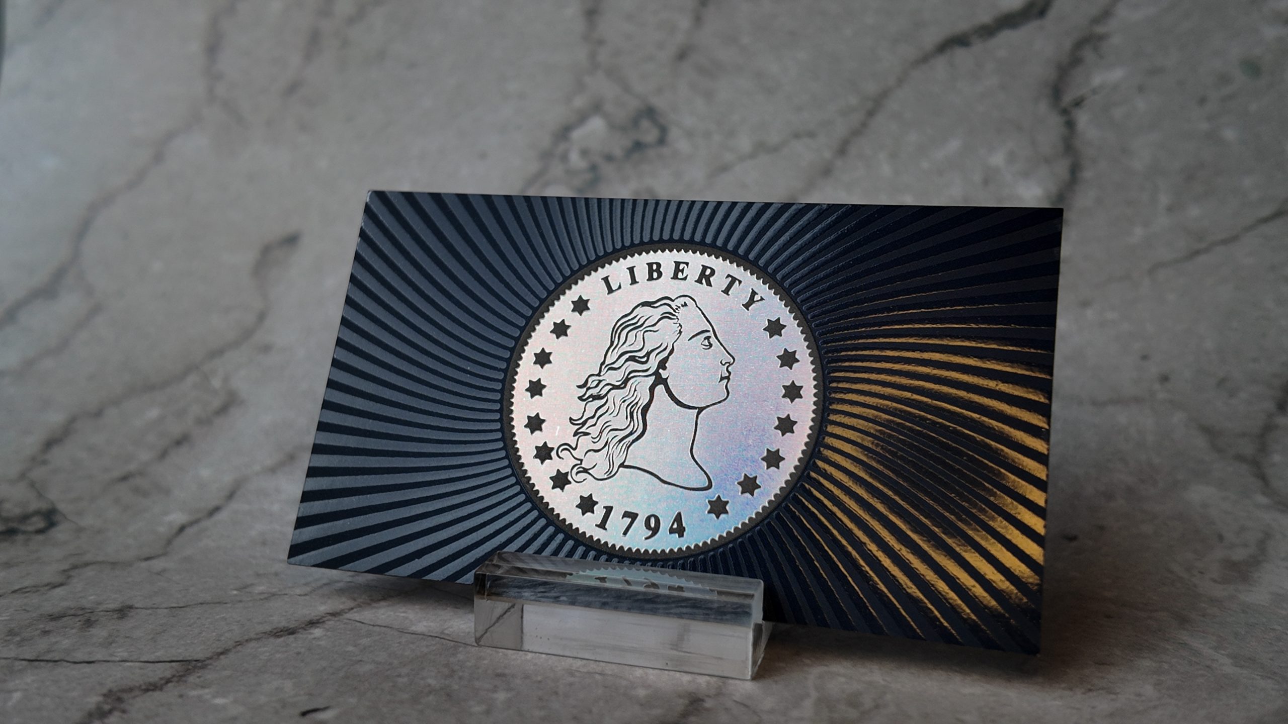 32pt business card stack showing edge and thickness — SilkCards construction